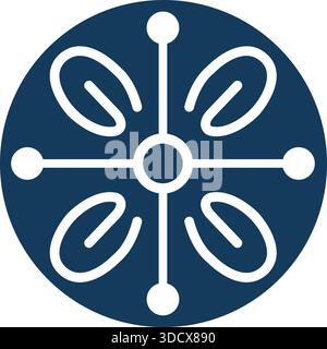 Circular Abstract Symbol Logo Design Modern Vector Template Stock Vector