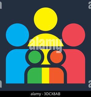 Human Group Circle Logo Vector Community Team Template Design Stock Vector