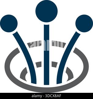 Network Connection Line Logo Template Modern Technology Vector Design Stock Vector