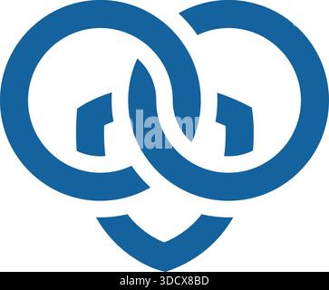 Infinity Knot Connection Logo Design Partnership Vector Template Stock Vector