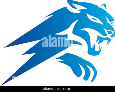 Tiger Head Logo Design Sports Mascot Vector Template Icon Stock Vector