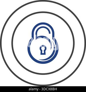 Lock Secure Technology Logo Template Protection Business Vector Design Stock Vector