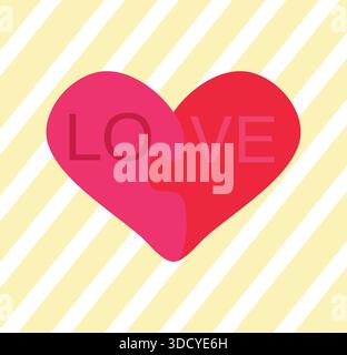 Simplified Valentine Icon Representing Unity And Happiness Through Interlocking Heart Segments Stock Vector