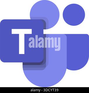 Teams collaboration app isolated logo on a white background. Vector illustration Stock Vector