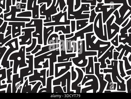 Abstract hand drawn tribal geometric seamless pattern. Vector illustration surface pattern background. Stock Vector
