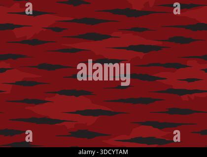 Abstract red grunge shape seamless pattern. Vector illustration flat design background. Stock Vector