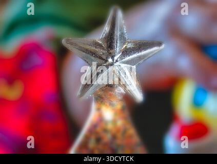Christmas tree ornament with star Stock Photo