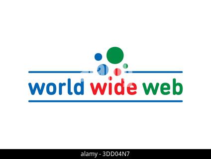 colorful www concept. world wide web logo. internet, www concept for digital world. internet world words Stock Photo