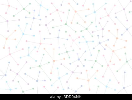 colorful molecule symbols. mixed molecule symbols. molecules background for education, science world. Stock Photo