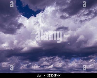 Dramatic sky clouds stormy thunderclouds Stock Photo