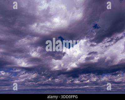 Overcast sky with thunderstorm clouds Stock Photo