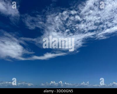 Blue sky with beautiful clouds Stock Photo