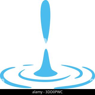 Water Drop Splash And Ripple Vector Art Illustration Stock Vector Image ...