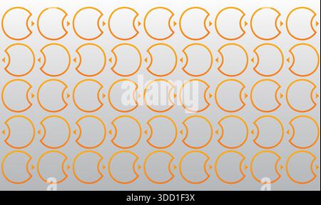 circle with small triangle make line for a perfect queue Stock Vector