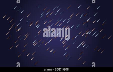 rain of gold and silver droplet on dark sky background Stock Vector