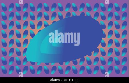 big paper art on small artwork on dark background Stock Vector