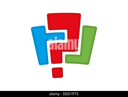 hand drawn question mark. question mark symbol concept Stock Photo