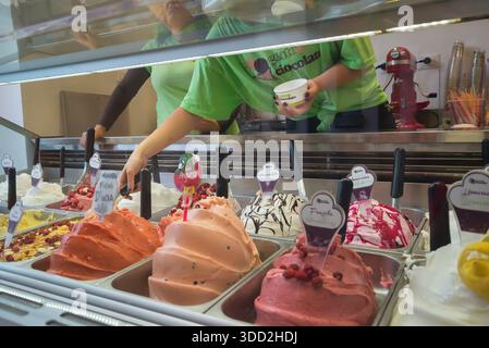 Icecream parlour, Palermo, Sicily, Italy Stock Photo
