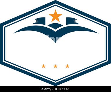 Book Star Education Logo Vector Learning Template Design Stock Vector