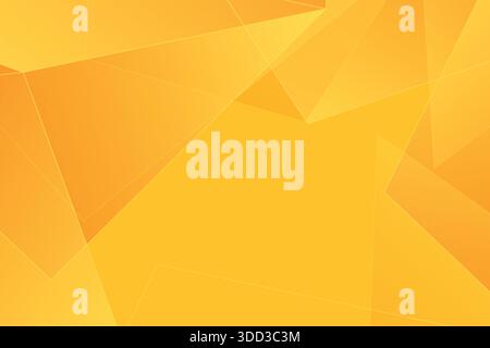 Abstract geometric background with yellow triangles. Great for presentations, posters, ads, banner, website, cover design, social media Stock Vector