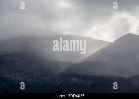 Storm over the Wallowa Mountains, Oregon, USA. Stock Photo