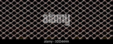 Close-up view showing a seamless pattern of an abstract metal mesh roller shutter Stock Photo