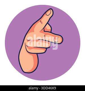 hand icon with peace symbol or scissors symbol for educational books, entertainment, symbols in public places, magazines, flyers, t-shirt design Stock Vector