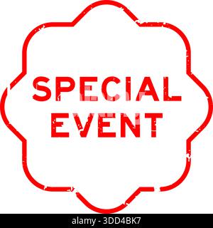 Grunge red special event word rubber seal stamp on white background Stock Vector