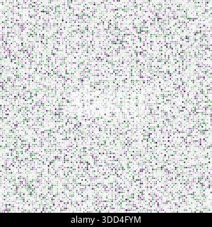 Seamless geometric pattern featuring squares in multiple colors, primarily shades of green and purple, on a light background. Stock Vector