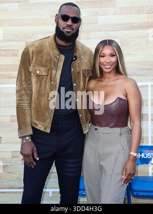 LeBron James and and Savannah Brinson arrive at the world premiere of ...