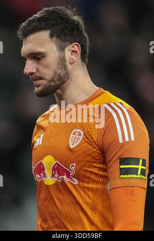 Leeds United goalkeeper Lucas Perri during the Premier League match