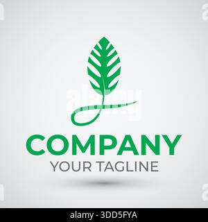 Organic Green Leaf Logo for Eco Friendly and Natural Products Stock Vector
