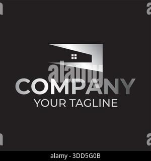 Modern House Logo Design for Real Estate and Property Management Stock Vector