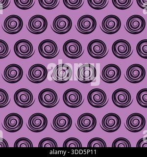 Abstract Grunge Spiral Seamless Pattern Design Stock Vector