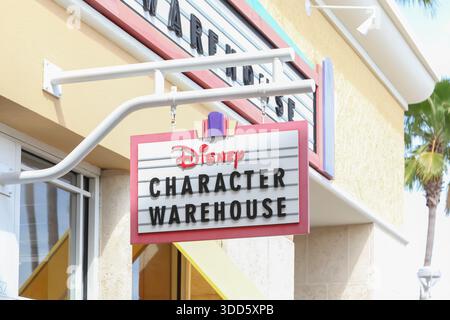Disney Character warehouse store sign in Orlando, Florida, USA Stock Photo