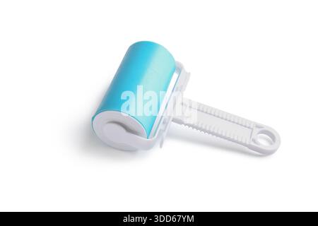 Lint roller on white background Stock Photo