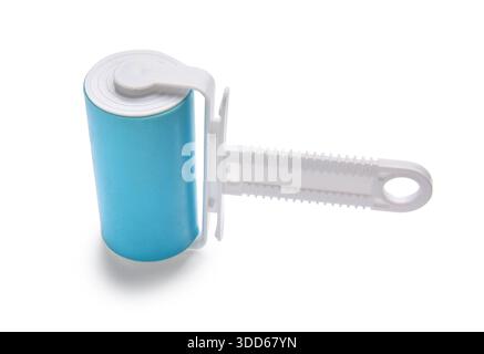 New lint roller on white background Stock Photo