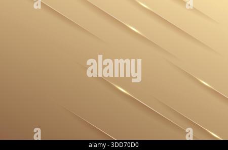 Rose gold abstract background luxury golden lines elements paper concept design vector illustration Stock Vector