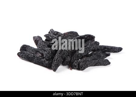 black raisins isolated on white background Stock Photo