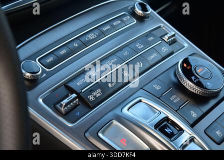 Control panel in car interior Stock Photo