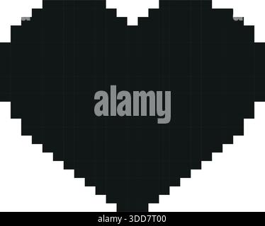 Vector pixel heart icon Stock Vector