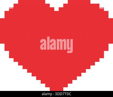 Vector pixel heart icon Stock Vector