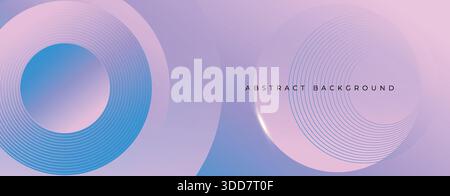 Abstract blue and pink modern background with circle elements. Digital technology concept. vector illustration Stock Vector
