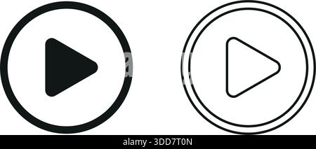 Play button icons on transparent background Stock Vector
