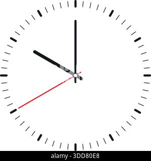 Clock dial watch face vector set. Black clock icon collection with analog faces and clockwise arrows Vector illustration Stock Vector