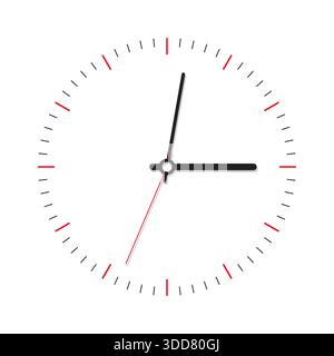 Clock dial watch face vector set. Black clock icon collection with analog faces and clockwise arrows Vector illustration Stock Vector