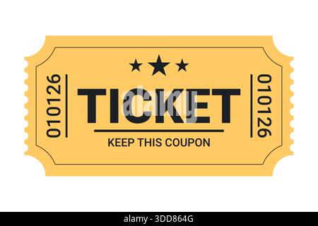 Ticket icon set for event or program access vector illustration Stock Vector
