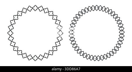 Minimalist rope icon circle sign pattern silhouette stock illustration Stock Vector