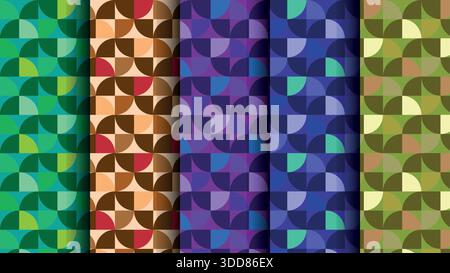 Collection of seamless ornamental vector patterns and swatches vector illustration Stock Vector