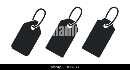 Collection of Price coupon label or shopping tag icon vector illustration Stock Vector